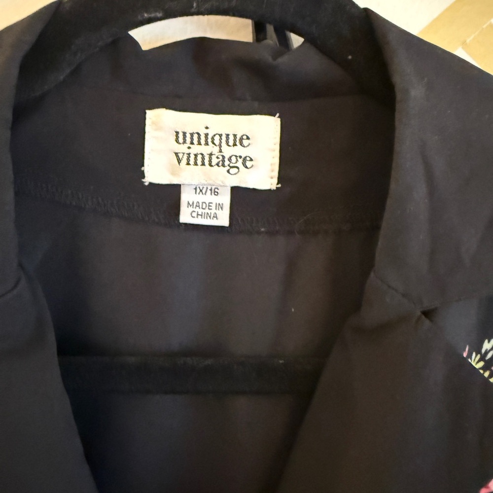 Unique Vintage Collared Buttoned Striped Floral B… - image 2